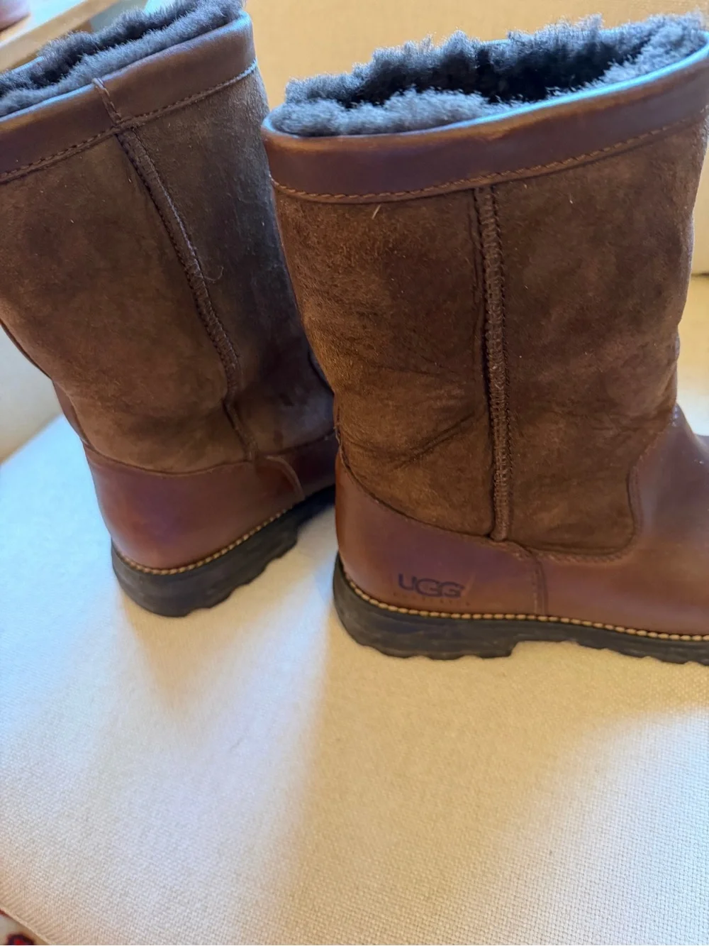 UGG Brown Leather Chelsea Boots